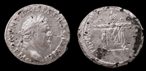 Titus Fouree Denarius with thunderbolt reverse Superb! Titus Fouree Denarius with thunderbolt reverse Superb!